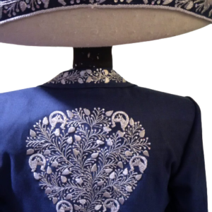 Traje de charro azul de gala